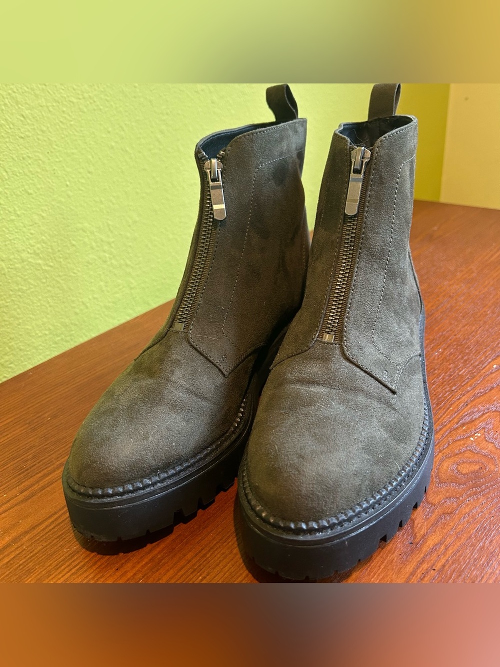 Nordstrom Rack Gwen Front-Zip Lug Sole Bootie